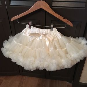 Flutter by Huggalugs Beige Chiffon Pettiskirt tutu